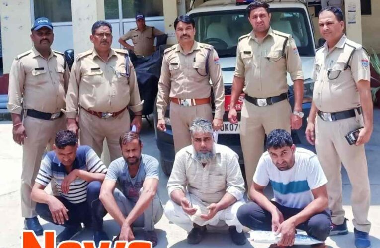 “Haridwar and Dehradun police arrested four accused in cow slaughter and illegal cattle slaughter,recovered about 450 kg beef and cow slaughter with equipment”