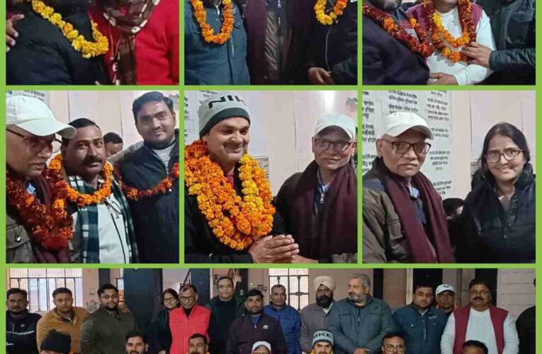 “Elections of ‘All Media Journalists Association ‘District Haridwar Unit completed unanimously – District President Prashant Sharma, General Secretary Manish Kangran, Treasurer Naresh Tomar and Laksar Unit President Praveen Saini, General Secretary Sanjay Dhiman and Suraj became Treasurers”.