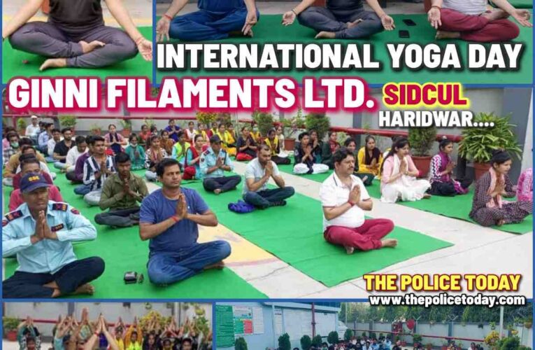 Ginni Filaments Limited SIDCUL Haridwar Company’s employee celebrated International Yoga Day.